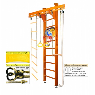    Kampfer Wooden Ladder Ceiling Basketball Shield