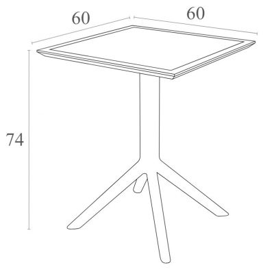    Siesta Contract Sky Folding Table 60